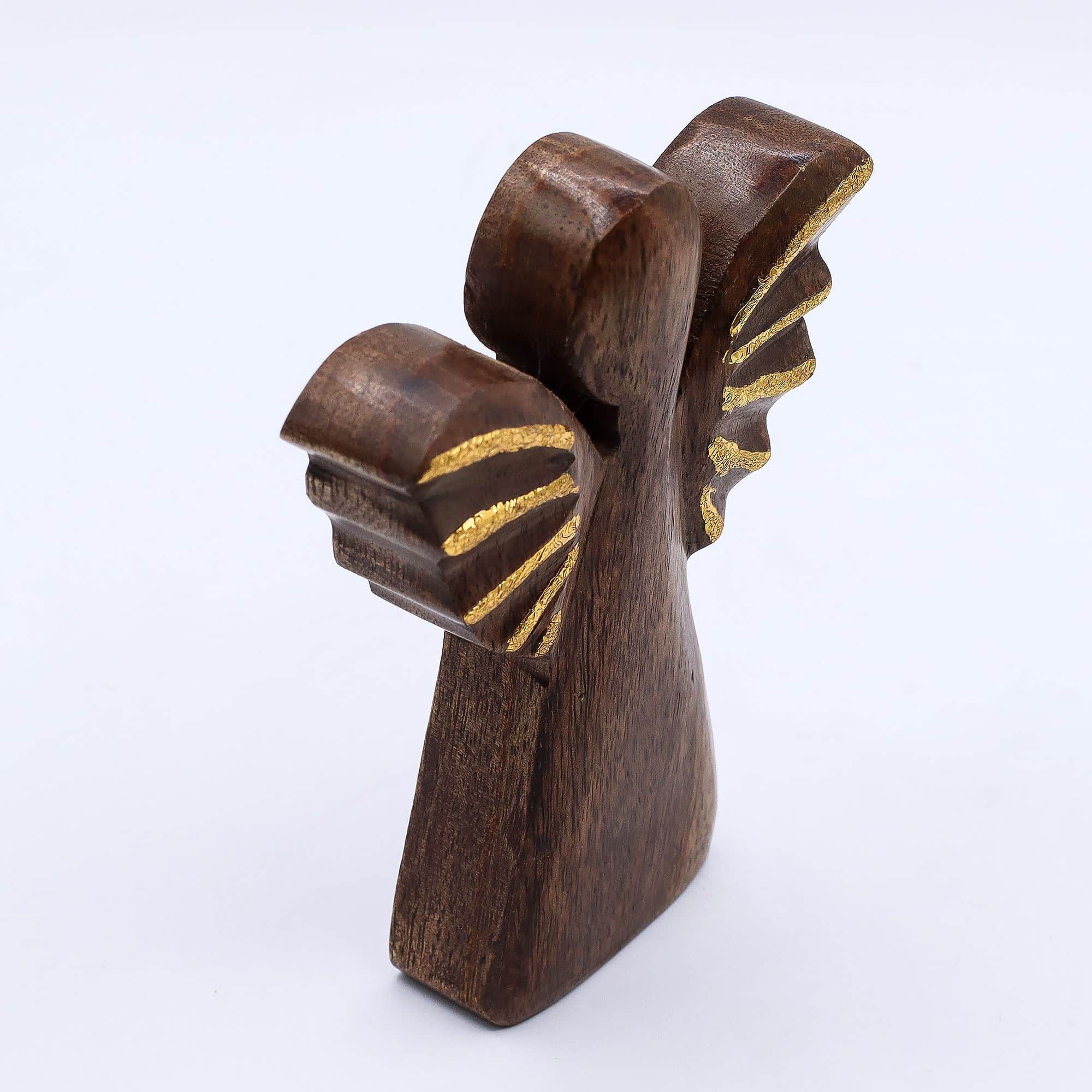 bG9jYWw6Ly9tZWRpYS9ITi9FRC82MFIzMEMxSjY0UjNFREhOLzZmOGQzZWFmLmpwZw Medium Mango Wood Angel - Gold Decor - Image 1