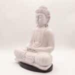 Meditation Buddha Lamp Lavender Crackle - Oval Stand - Image 7