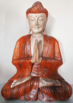 Hand Carved Buddha Statue - 30cm Welcome - Image 2