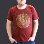 XLarge Stone Washed Teashirt - Mandala - Maroon