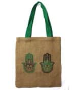 Large Jute Tote Bag Mystic Designs - Hamsa - Image 2