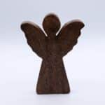 Medium Mango Wood Angel - Gold Decor - Image 3