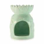 Ceramic Sunflower Oil Burner - Pastel Green
