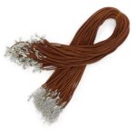 Packs Faux Suede Pendant Cords -  2.5mm x 55cm - Dark Brown A010 - Image 2