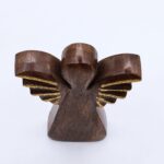Medium Mango Wood Angel - Gold Decor - Image 4
