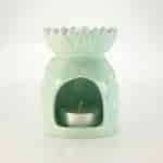 Ceramic Sunflower Oil Burner - Pastel Green - Image 3