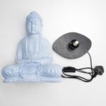 Meditation Buddha Lamp Sky Blue - Oval Stand - Image 6