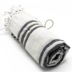 Hamman Spa Towel - Charcoal - 90x170cm - Image 3