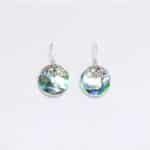 Shell & Silver Earrings - Classic Disc - Abalone