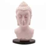 Buddha Bust Lamp Cherry Crackle - Oval stand