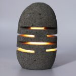 Natural Riverstone Candle Holder - Standing Stone Cut - Image 4