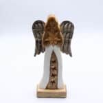 Large Mango Wood Star Angel Metal Wings & Enamel Detail - Image 2