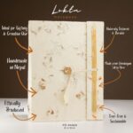 Lrg Lokta Mixed Flowers Notebook (21x15cm) - 45 leafs - inc bookmark - Image 2