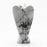 Hand Carved Gemstone Angel - White Howlite - Image 2