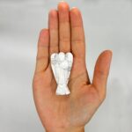 Hand Carved Gemstone Angel - White Howlite - Image 3