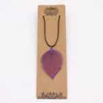 Necklace - Bravery Leaf - Lavender - Image 2