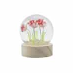 Floral Glow Garden Dome - 5 Red Roses - LED Battery - Image 4