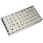 Flower Soap for Craft - Med Rose - White