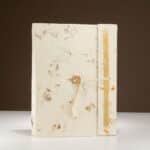 Lrg Lokta Mixed Flowers Notebook (21x15cm) - 45 leafs - inc bookmark - Image 4