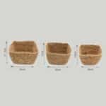 Seagrass Square Baskets - Natural - Set of 3 - Image 8