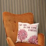 Printed Cotton Cushion Cover - We are Flowers - Pink - Image 3