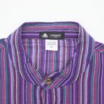 Nomad Sari Grandad Shirt - Black Purple - Large - Image 4