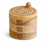 Celtic Carved 3 Tier Revolving Box