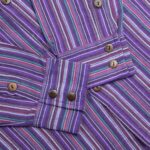 Nomad Sari Grandad Shirt - Black Purple - Large - Image 5