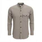 Nomad Sari Grandad Shirt - Grey Stone - Large