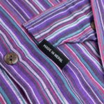 Nomad Sari Grandad Shirt - Black Purple - Large - Image 8