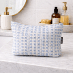 Nomad Sari Indian Jacquard Toiletry Bag - Indigo Echo - Image 7