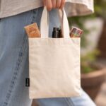 Nomad Sari Iconic Mini Gift Tote Bag - Unprinted- (25x18cm) - Natural 4oz - Image 4