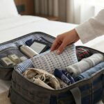 Nomad Sari Indian Jacquard Toiletry Bag - Marigold Loom - Image 4