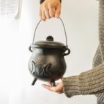 Extra Huge Cast Iron Cauldron with Triple Moon 23x18cm (at least 4kg) - Image 6