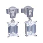 EARRINGS DIAMONFIRE WOMEN 6220601082 (3CM )