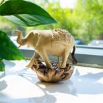 Handmade Parasite Wood Art Carving - Elephant Walking - Image 2