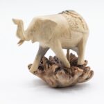 Handmade Parasite Wood Art Carving - Elephant Walking - Image 5