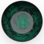 Aluminum Singing Bowl - Magic Mushroom - Green (20cm) - Image 2