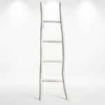 Large Kemu Wood Ladder - 1.5m - Whitewash - Japan Style - Image 2