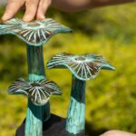 Small Golden Mushroom Art - 20cm - Greenwash - Image 3