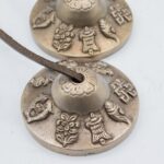 Premium Brass Tibetan Tingsha - Lucky Symbols - approx 6cm (155gm) - Image 5