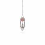 The Heart Whisperer- Double Power Pendulum - Rose Quartz Globe - Clear Quartz Double Terminated - Image 2