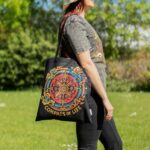 1x Bolsa Tote Clássica Icônica - Bússola da Vida - Preta 170g - Image 2