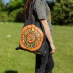 Iconic Classic Tote Bag - Luna Alchemy Wheel - Black 6oz - Image 7