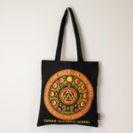 Iconic Classic Tote Bag - Luna Alchemy Wheel - Black 6oz - Image 2