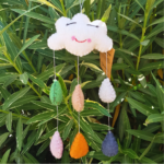 Handmade Felt Mobile - Mini Happy Clouds